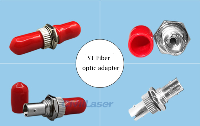 ST Optical Fiber Coupler Connector Singal Mode Flange Plate